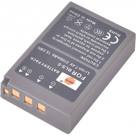 Bateria compatível BLS-5 para Olympus 7.4V 2100mAh, substitui BLS-50 e PS-BLS5