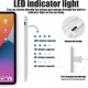 Caneta compatível SD-3433 para iPad com recarga rápida, rejeição de palma, indicador LED e 3 pontas extra
