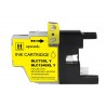 Cartucho de Tinta Amarelo Compatível Brother LC-1220Y LC-1240Y LC-1280Y 16.6ml Alta Capacidade para Impressoras DCP-J e MFC-J