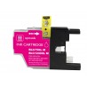 Cartucho de Tinta Magenta Compatível Brother LC-1220M LC-1240M LC-1280M 16.6ml Alta Capacidade para Impressoras DCP-J e MFC-J