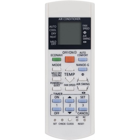 Comando de Substituição para Ar Condicionado Panasonic A75C3300, A75C3208, A75C3706, Sem Programação
