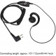 Auricular com microfone para walkie talkie compatível com XT420, XT460, DLR1020, FT-4XR, entre outros modelos