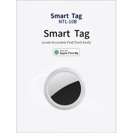 Etiqueta GPS Smart Tag NTL-10B compatível com Apple Find My, rastreamento preciso e alerta de perda