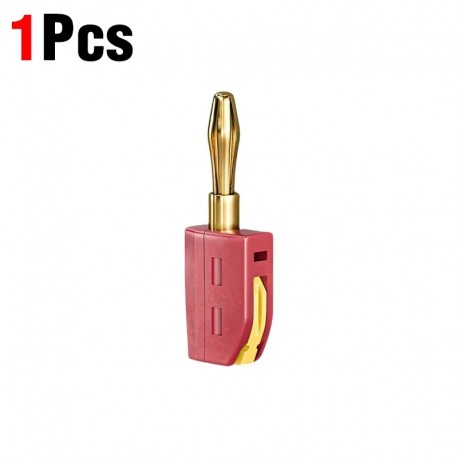 Conector banana de 4 mm, 32A, 320V, ligação rápida sem soldadura, cobre com revestimento dourado
