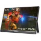 Monitor portátil ARZOPA 16,1 polegadas 144Hz FHD 1080P IPS HDR, 100 por cento sRGB, com suporte integrado Kickstand