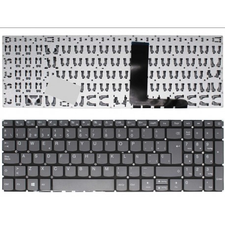 Teclado espanhol para portátil Lenovo IdeaPad 320, 330, 330S, V130, V145, V320, V330, S145 sem moldura cinzento