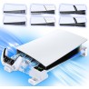 Suporte horizontal com ventilador e carregador para comandos PS5 compatível com versões Original Slim e Pro
