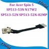 DC Power Jack com cabo para portátil Acer Spin 5 SP513-52N SP513-52N-82MP SP513-53N N17W2 modelo 50.GR7N1.0050