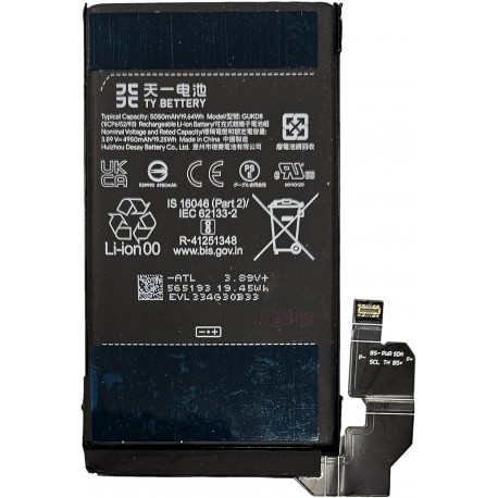 Bateria compatível Google Pixel 8 Pro GUKD8, 5050 mAh, 3.8V