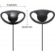 Auricular em forma de D com microfone PTT para rádios Motorola 2 pinos e Hytera compatíveis 2 peças