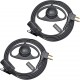 Auricular em forma de D com microfone PTT para rádios Motorola 2 pinos e Hytera compatíveis 2 peças