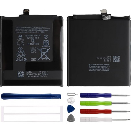 Bateria GVYZ7 para Google Pixel 9 G2YBB GUR25 G1B60 4558mAh 3.9V com kit ferramentas