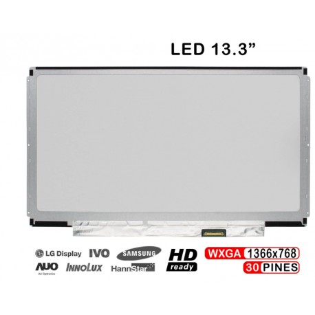 Ecrã LED 13.3 polegadas WXGA 1366x768 30 pinos compatível com LTN133AT32-301