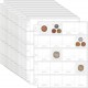 25 folhas para porta-moedas de coleção, 500 bolsos de 54 x 52 mm, compatível com flips 50 x 50 mm e pastas A4 e Letter