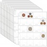 25 folhas para porta-moedas de coleção, 500 bolsos de 54 x 52 mm, compatível com flips 50 x 50 mm e pastas A4 e Letter