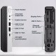 HP ProDesk 600 G3 Mini PC i5 7500, 16GB RAM, 512GB SSD, Windows 11 Pro, WiFi, Bluetooth, teclado e rato (recondicionado)