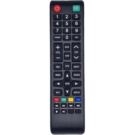 Comando remoto compatível para televisores Sharp e Blaupunkt sem programação necessária
