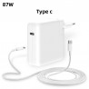 Carregador USB-C 87W para MacBook Pro 16 15 13 e MacBook Air 13 compatível 2016 a 2020 + cabo