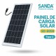 Painel Solar SANDA SD-6058 15W com cabo USB-C 5V 3.15A resistente à chuva portátil 50x20x2 cm