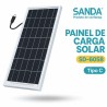 Painel Solar SANDA SD-6058 15W com cabo USB-C 5V 3.15A resistente à chuva portátil 50x20x2 cm