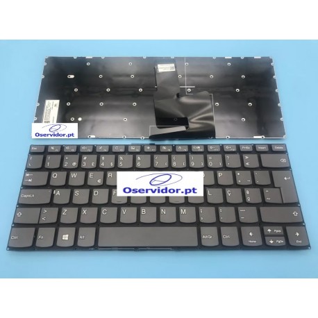 Teclado português preto para portátil Lenovo Flex 5-1470 e Flex 5-1570
