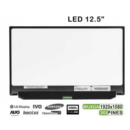Ecrã LED 12.5 polegadas WUXGA 1920x1080 30 pinos para Lenovo N125HCE-GN1 ST50G56781 00NY418