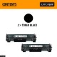 Pack 2 toneres compatíveis HP 44A CF244A preto com chip para LaserJet Pro M15a M15w M28a M28w