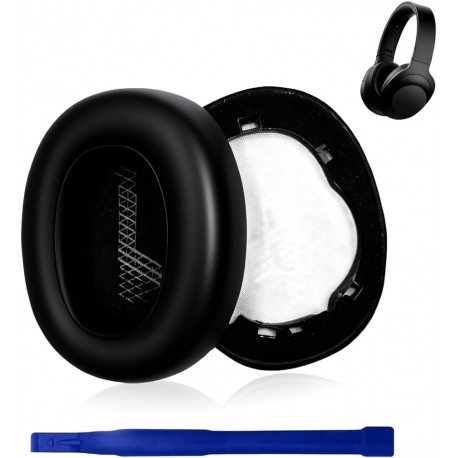 Par de almofadas auriculares pretas compatíveis com JBL E65 Live 650 Live 660 e Duet NC