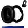 Par de almofadas auriculares pretas compatíveis com JBL E65 Live 650 Live 660 e Duet NC