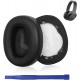 Par de almofadas auriculares pretas compatíveis com JBL E65 Live 650 Live 660 e Duet NC