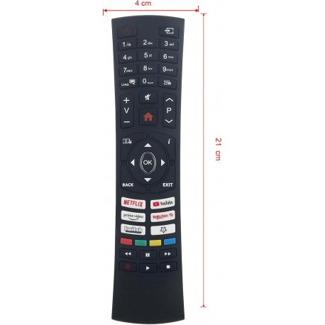 Comando Remoto de Substituição para Edenwood Clayton Orima ORS50551UHD ORS43551UHD ED32A06HD-VE ED50A05UHD-VE