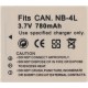 Bateria NB-4L 780mAh 3.7V para câmara IXUS 115 117 120 130 220 225 230 255 50 60 70 80
