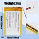 Bateria PR-285083 1500mAh 3.7V para Kobo Aura Glo HD H2O Pocketbook 631 Tolino Shine