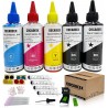 Kit recarga tinta compatível HP 305XL 307XL 650XL 351XL 350XL 300XL 901XL 62XL 5 frascos