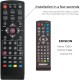 Controlo remoto universal 7 em 1 compatível com recetores DVB-T Strong Engel Metronic Strom LiveTNT Xoro