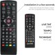 Controlo remoto universal 7 em 1 compatível com recetores DVB-T Strong Engel Metronic Strom LiveTNT Xoro