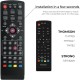 Controlo remoto universal 7 em 1 compatível com recetores DVB-T Strong Engel Metronic Strom LiveTNT Xoro