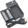 Kit bateria NP-FM50 Li-Ion com carregador micro USB compatível com Sony NP-FM30 NP-FM51 NP-QM50 NP-FM55H