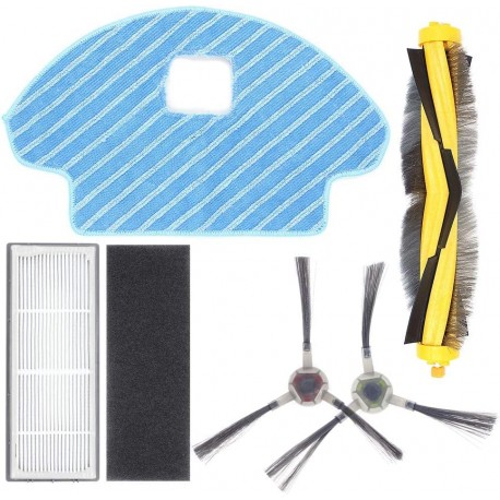 Kit Acessórios de Substituição ECOVACS DEEBOT OZMO 930 e DG36 com Escovas, Filtro e Pano Microfibra
