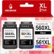 Pack Cartuchos Compatíveis Canon PG560XL e CL561XL para Pixma TS5350 TS5351 TS5352 TS7450 TS7451 de Alta Capacidade