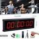 Cronómetro Digital LED 6 Dígitos 2,3 Polegadas Recarregável com Tripé e Controlo Remoto para Desporto e Competições