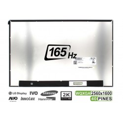 Ecrã LED 16 Polegadas para Portátil NE160QDM-NY1 WQXGA 2K 165Hz 40 Pinos