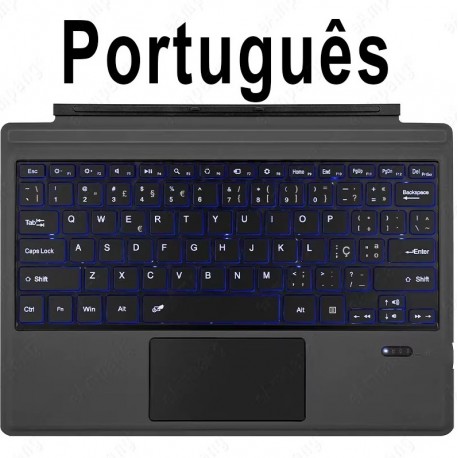 Teclado Magnético Bluetooth para Surface Pro 8, 9, X, PT Retroiluminado