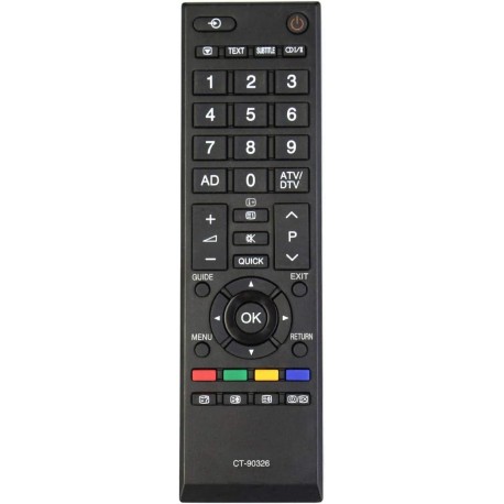 Comando Compatível Toshiba CT90326 CT-90326 LED LCD TV Sem Programação Infravermelho