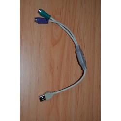 Adaptador / Conversor PS2 para USB - Rato / Teclado