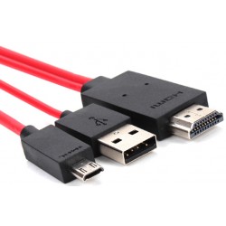Conector/Adaptador Micro USB para Samsung Galaxy - MHL - HDMI