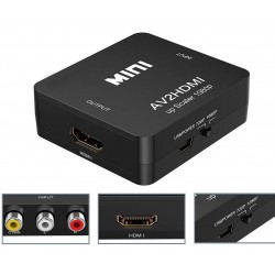 Adaptador / Conversor  AV RCA - HDMI ( Video e Áudio)