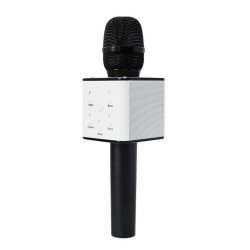 Microfone c/ Coluna Bluetooth Karaoke Wireless Preto