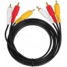 Cabo de Video Composto 3 X RCA macho para 3 X RCA macho 3 metros