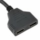 Conector HDMI Macho para 2 saídas HDMI Fêmea